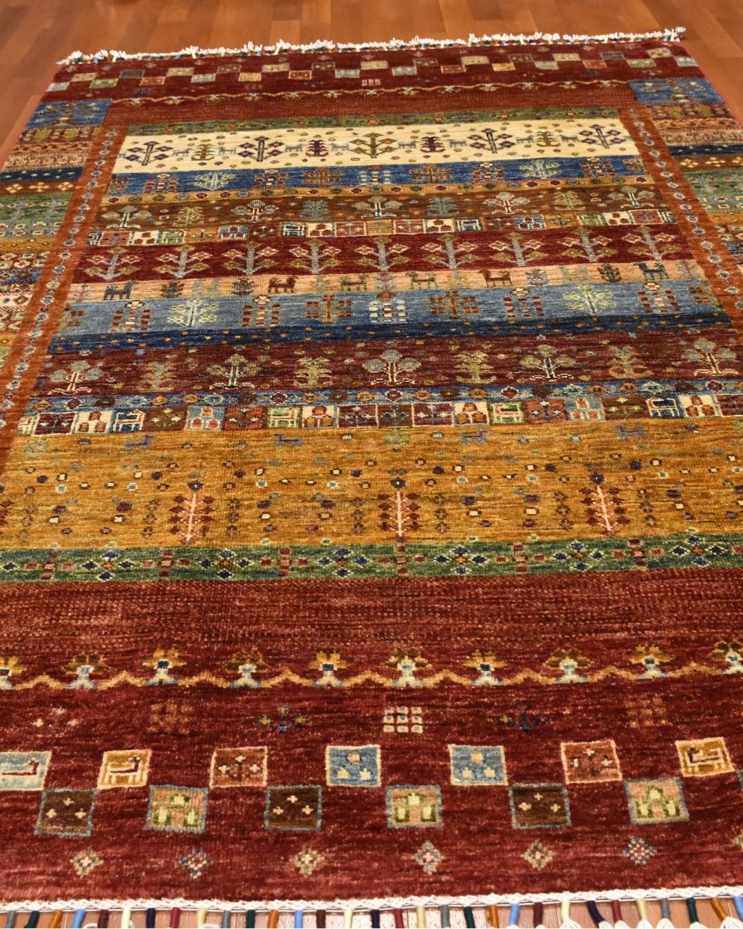 Sultani Hand-Knotted Wool Rug 4' x 6'