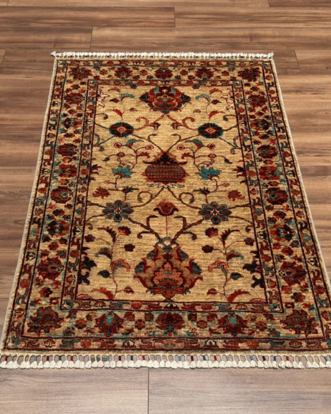 Sultani Hand-Knotted Wool Rug 3' 3" x 4' 8"