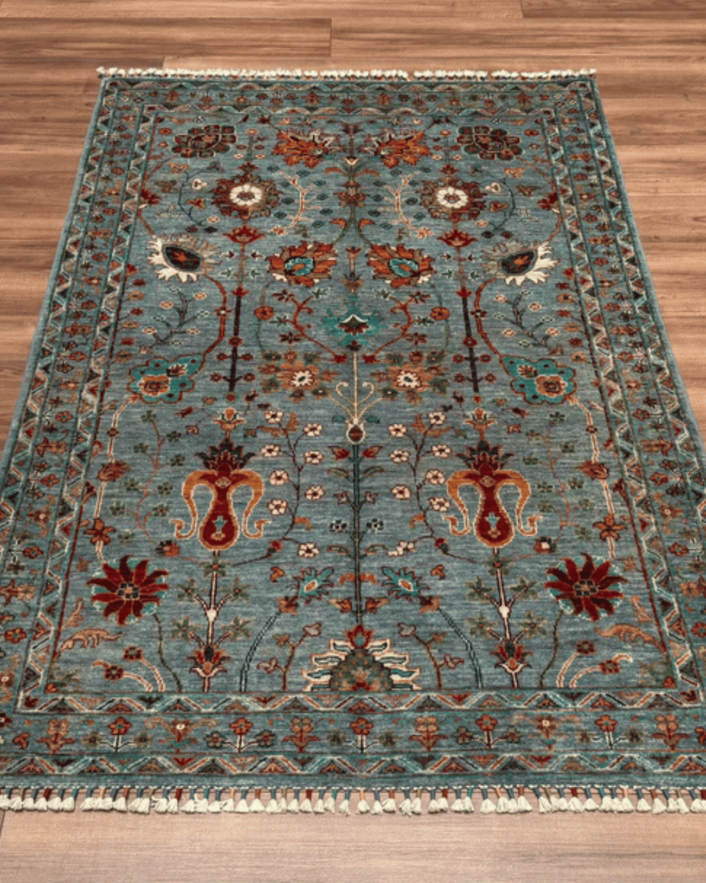 Sultani Hand-Knotted Wool Rug 3' 9" x 5' 9"