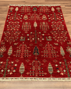 Sultani Hand-Knotted Wool Rug 4' x 6'