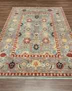 Ushak Hand-Knotted Wool Rug 7' x 10'
