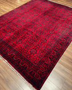 Handwoven Afghan Style Wool Rug 7' 9" x 9' 7"