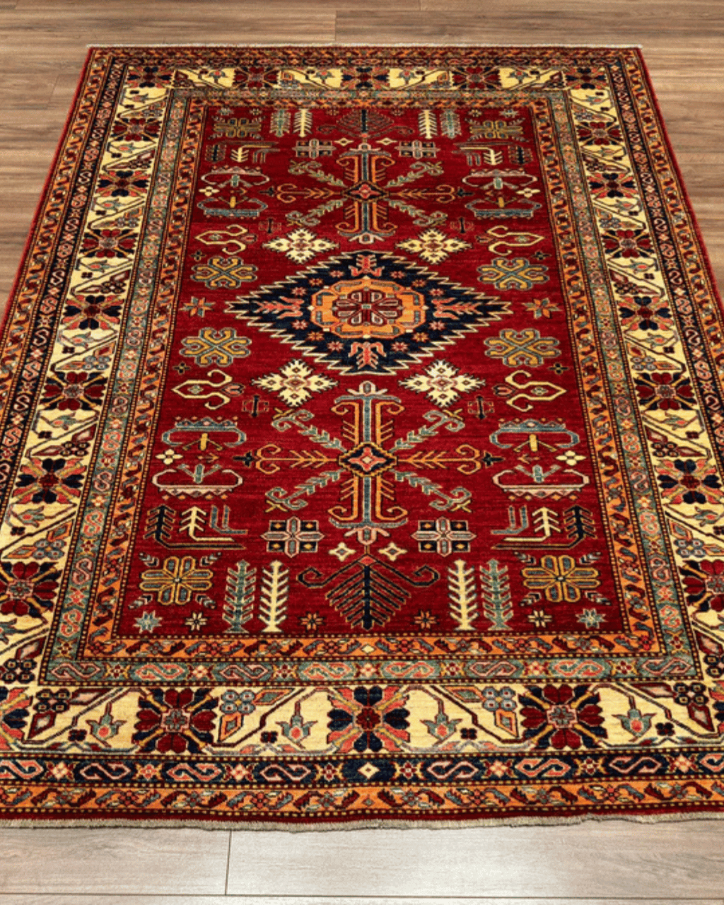 Shirvan Hand-Knotted Wool Rug 6' x 8'