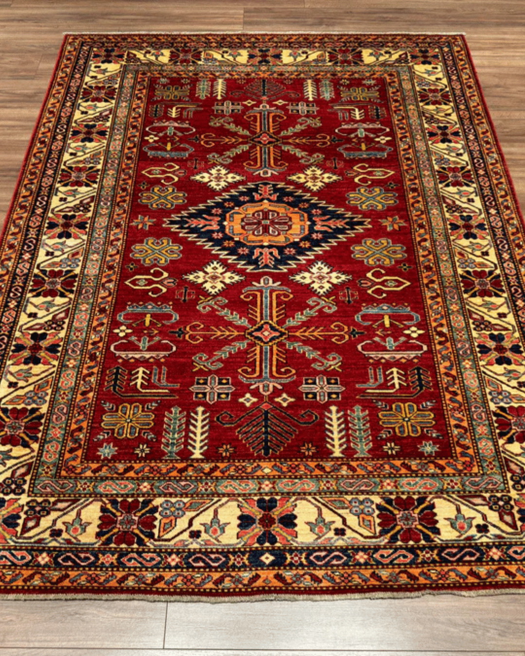 Shirvan Hand-Knotted Wool Rug 6' x 8'