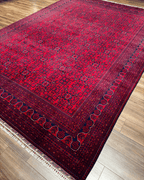 Handwoven Afghan Style Wool Rug 9' 7" x 13' 5"