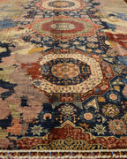 Tapis en laine style afghan 55 x 146 cm