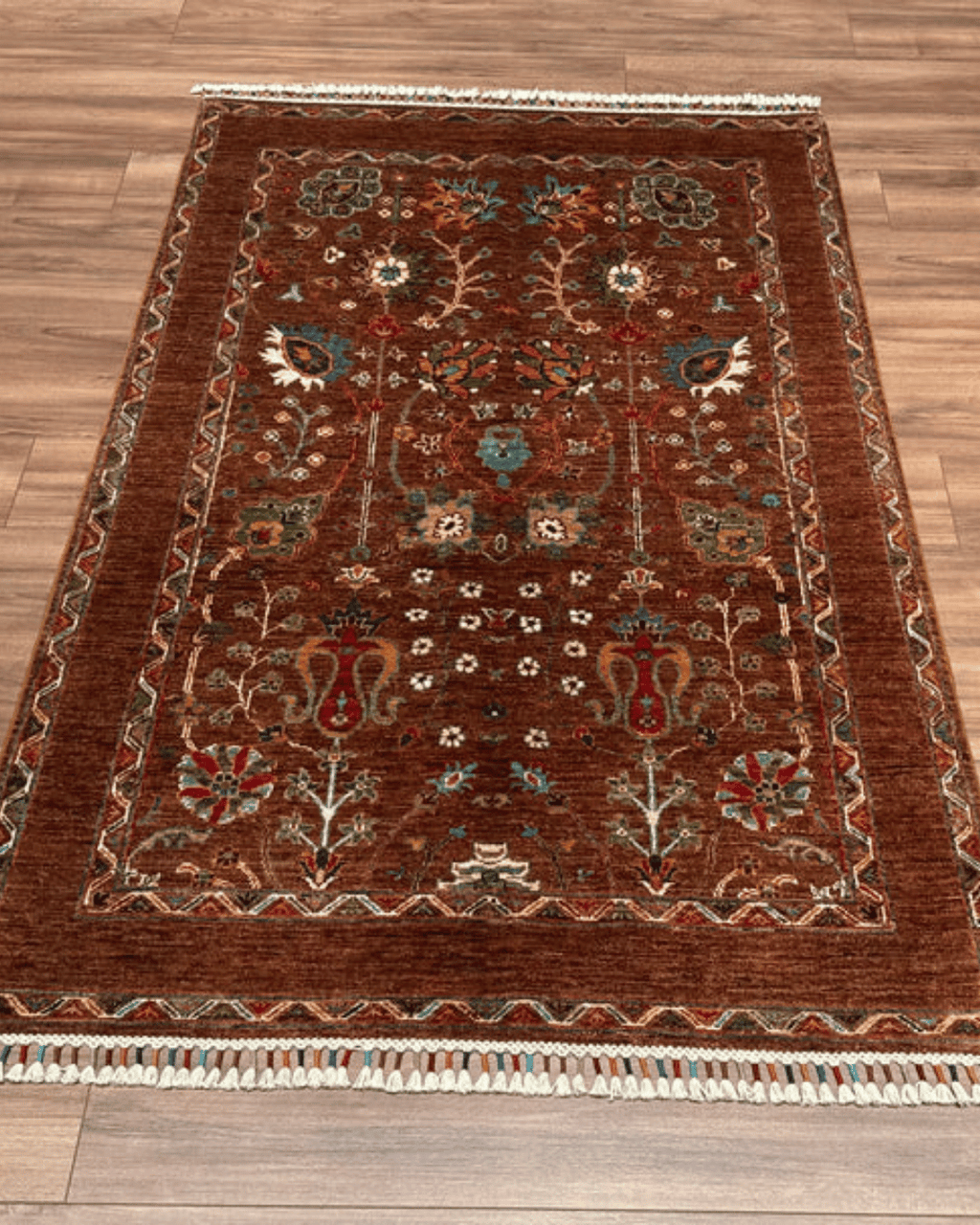 Sultani Hand-Knotted Wool Rug 4' x 6'