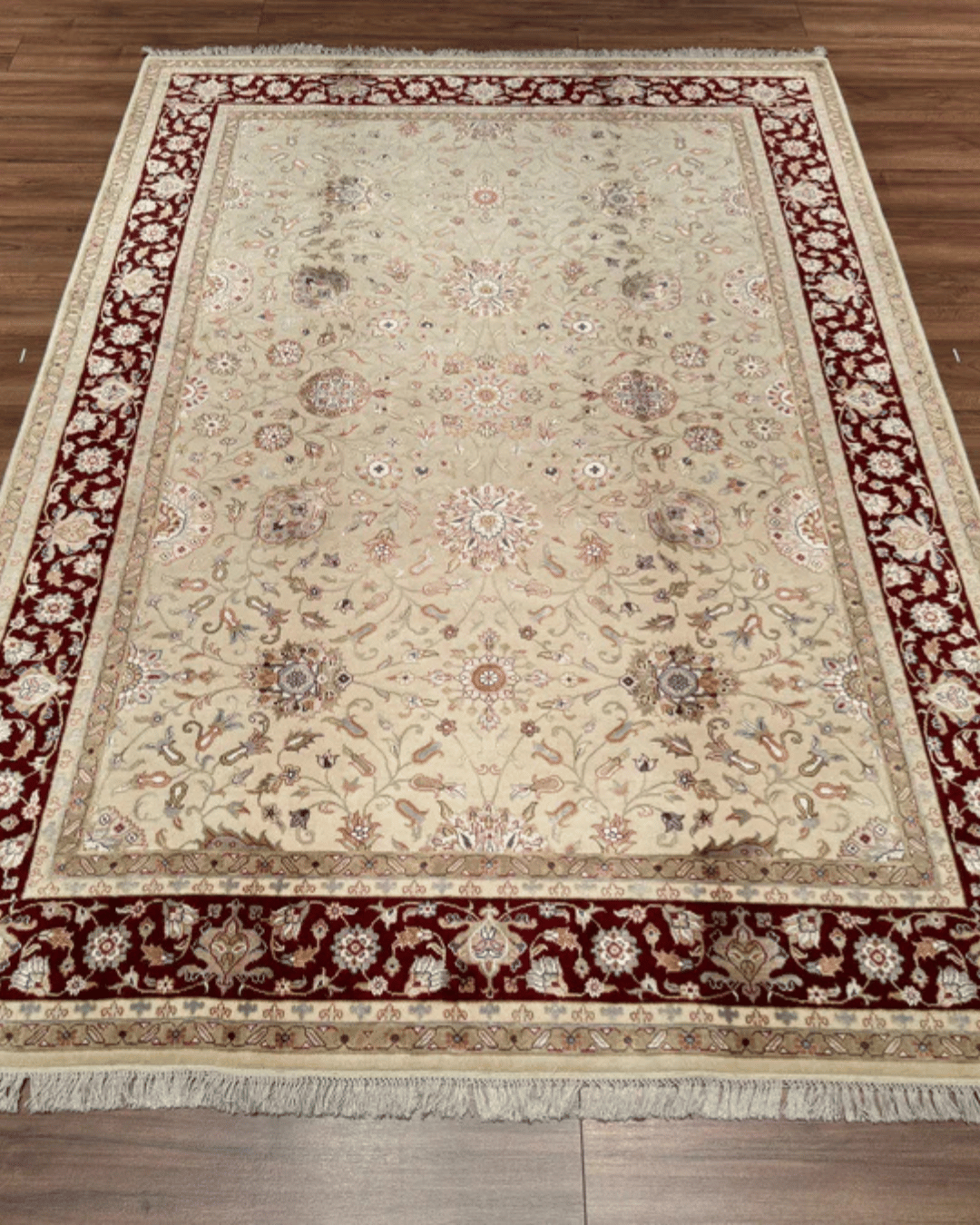 Tapis en laine style afghan 55 x 146 cm