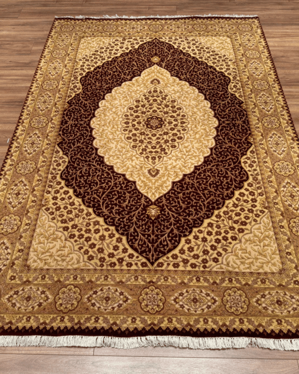 Ottoman Elegance Hand-Knotted Wool Rug 5' 7" x 8' 5"