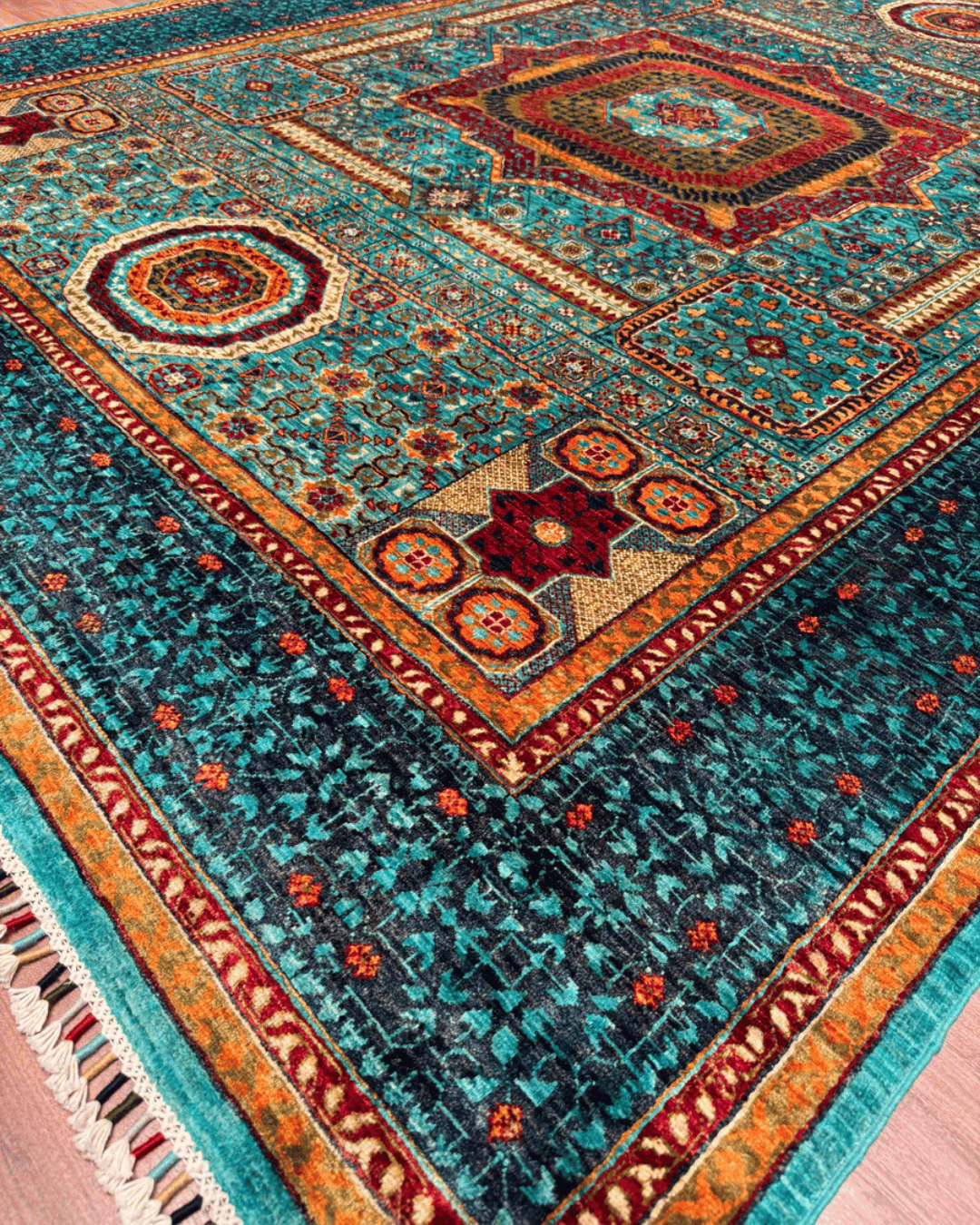 Mamluk Hand-Knotted Wool Rug 7' x 9' 5"