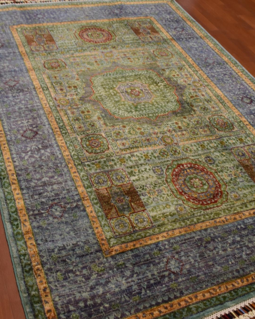 Mamluk Hand-Knotted Wool Rug 4' 2" x 6' 1"