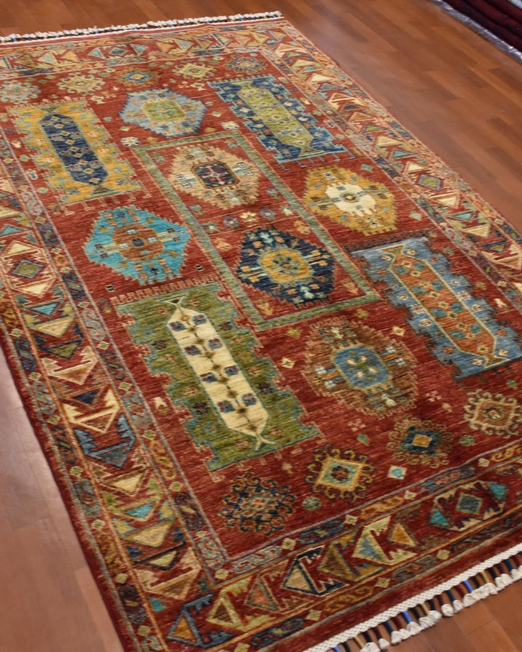Sultani Hand-Knotted Wool Rug 4' 2" x 6' 3"