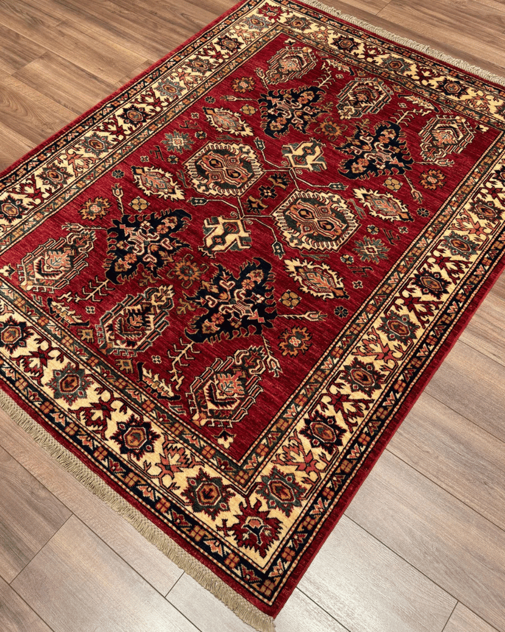 Shirvan Hand-Knotted Wool Rug 4' 9" x 6' 3"