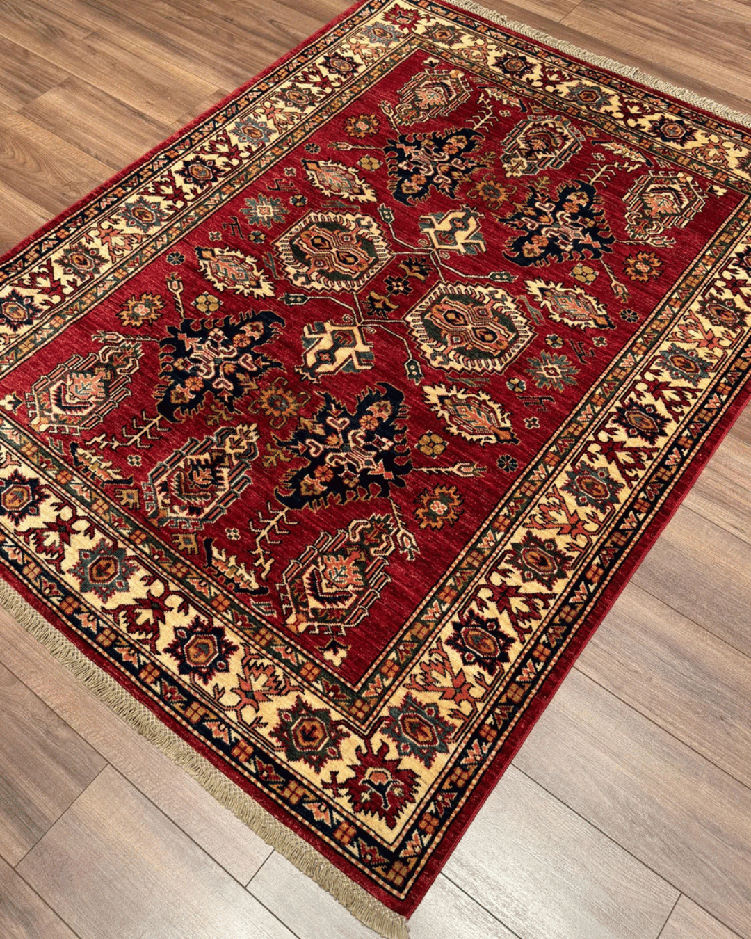 Shirvan Hand-Knotted Wool Rug 4' 9" x 6' 3"