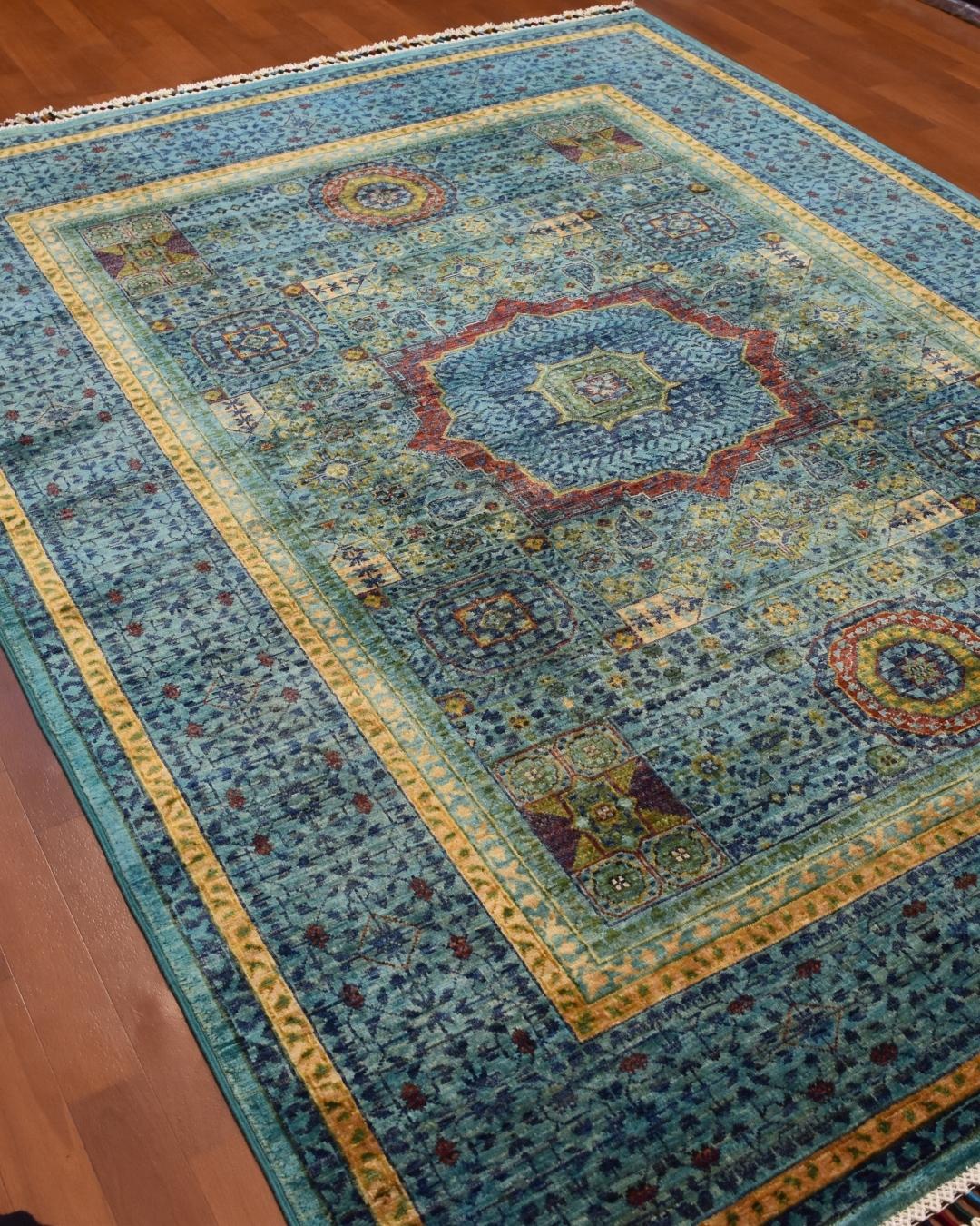 Mamluk Hand-Knotted Wool Rug 5' 2" x 6' 8"