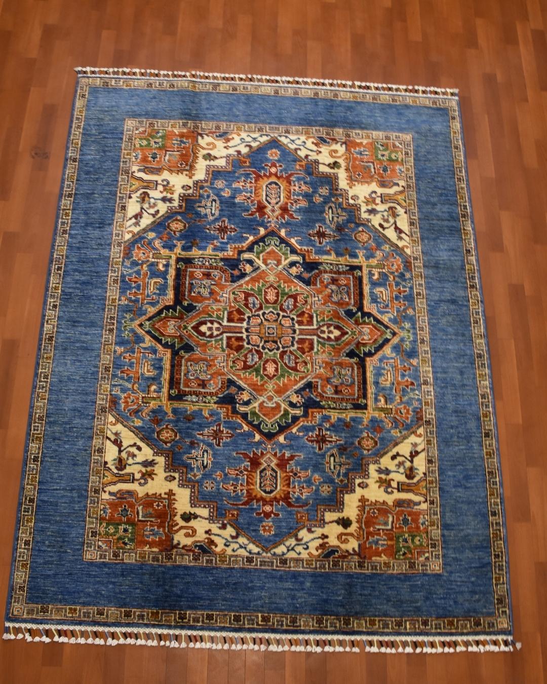 Sultani Hand-Knotted Wool Rug 5' 1" x 6' 7"