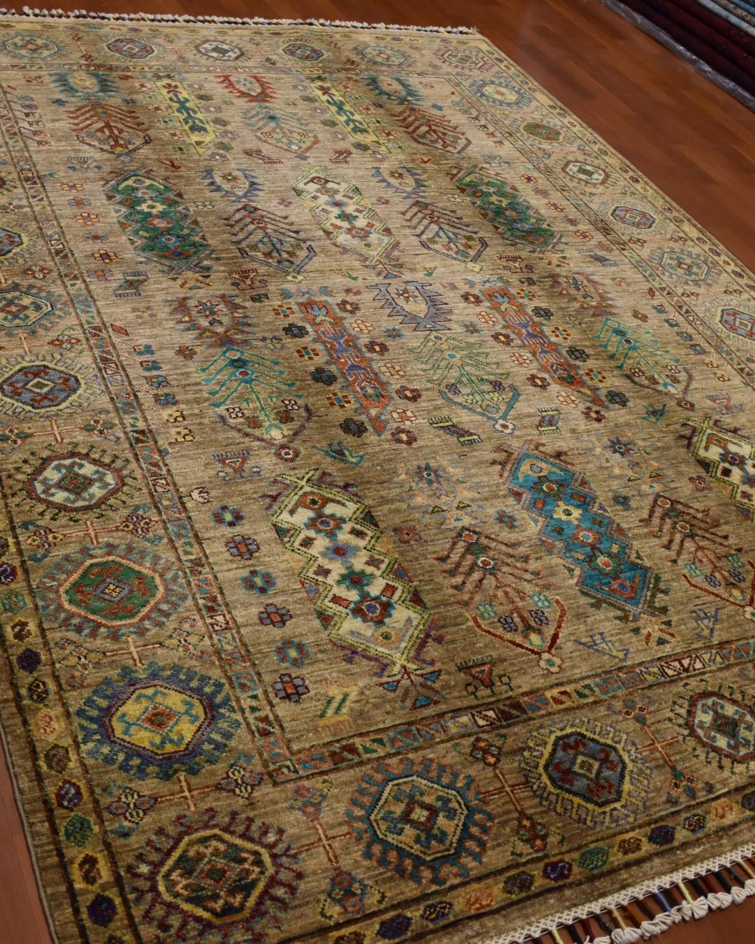 Sultani Hand-Knotted Wool Rug 5' 1" x 6' 9"