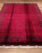 Handwoven Afghan Style Wool Rug 6' 4" x 9' 7"