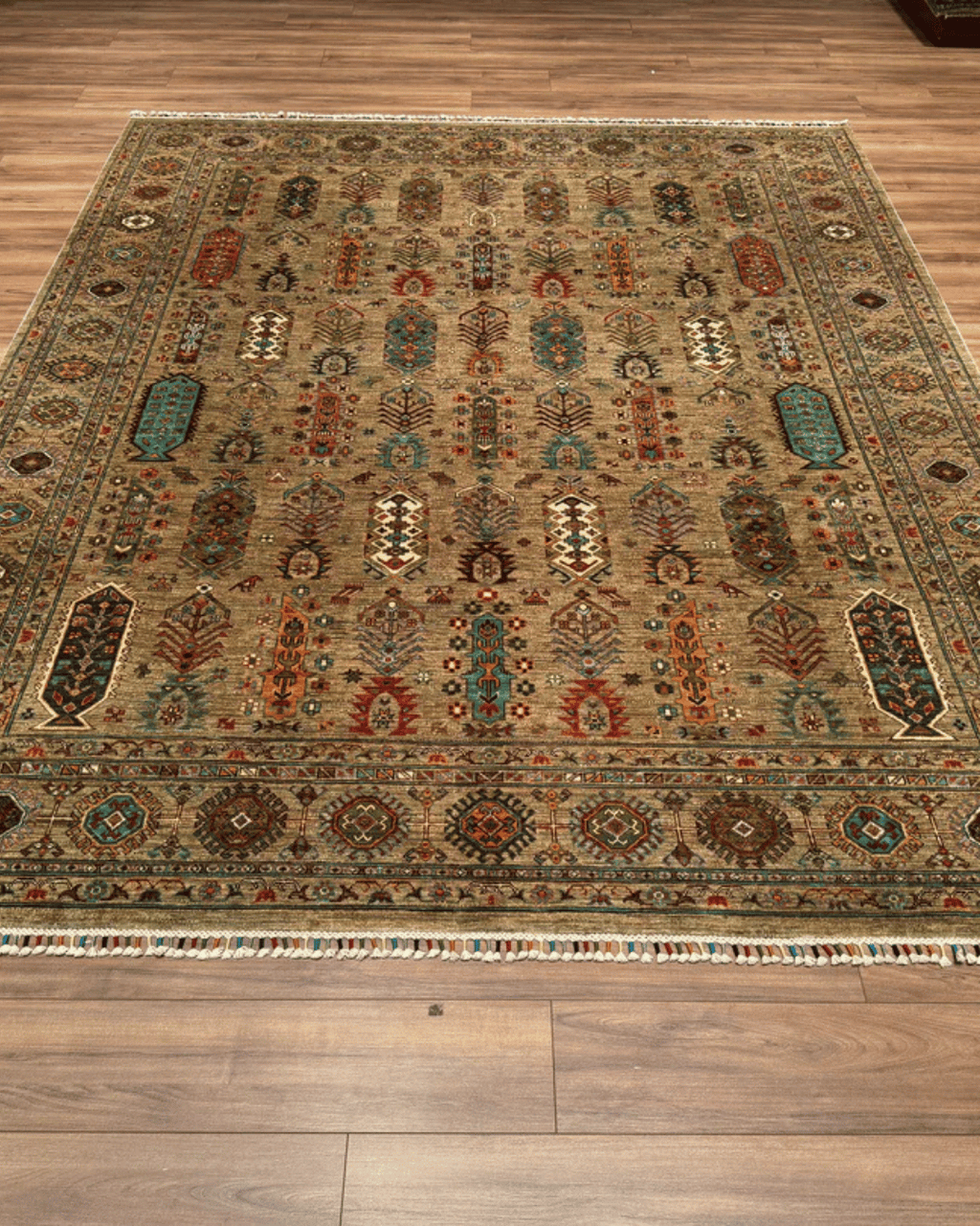 Veziri Hand-Knotted Wool Rug 8' 1" x 10'