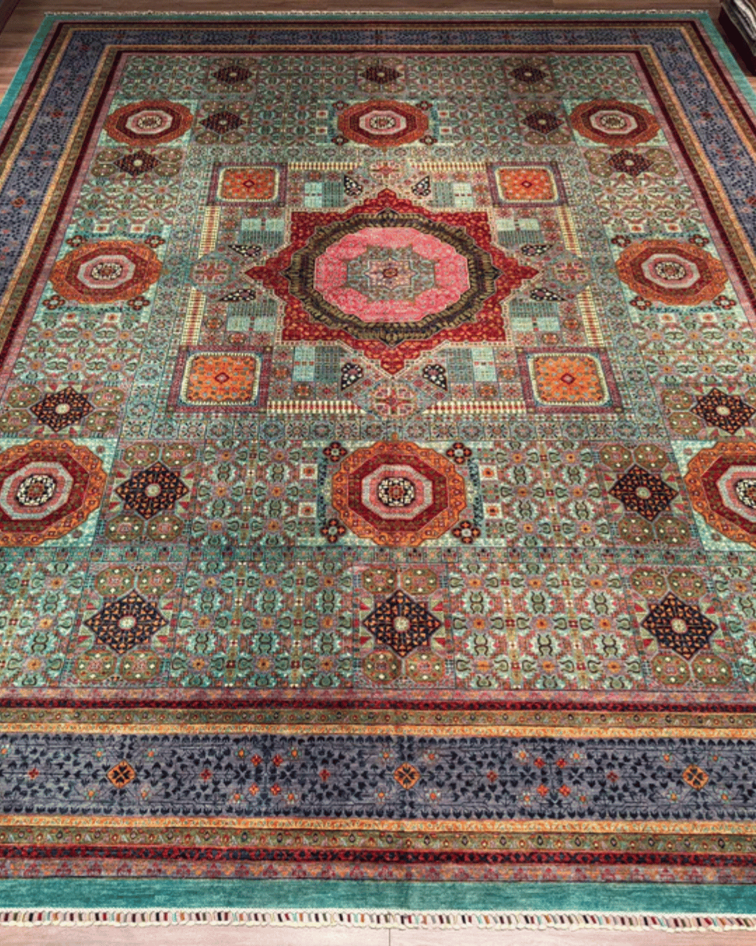 Mamluk Hand-Knotted Wool Rug 13' 1" x 16' 3"