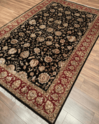 Ottoman Elegance Hand-Knotted Wool Rug 6' 6" x 10'