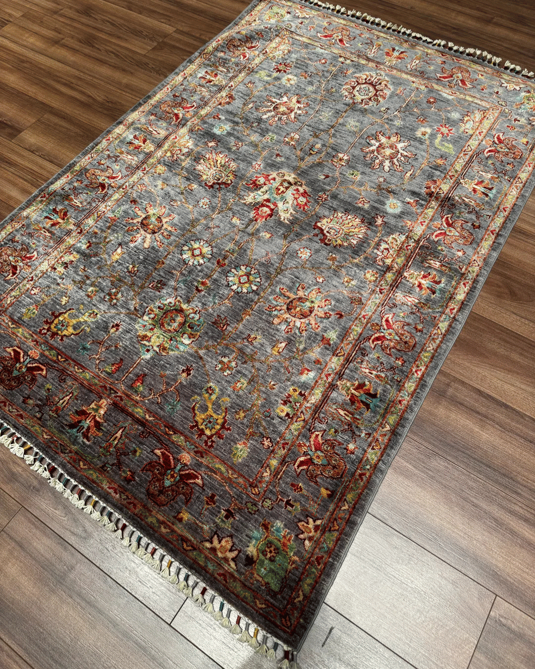 Sultani Hand-Knotted Wool Rug 4' x 6'