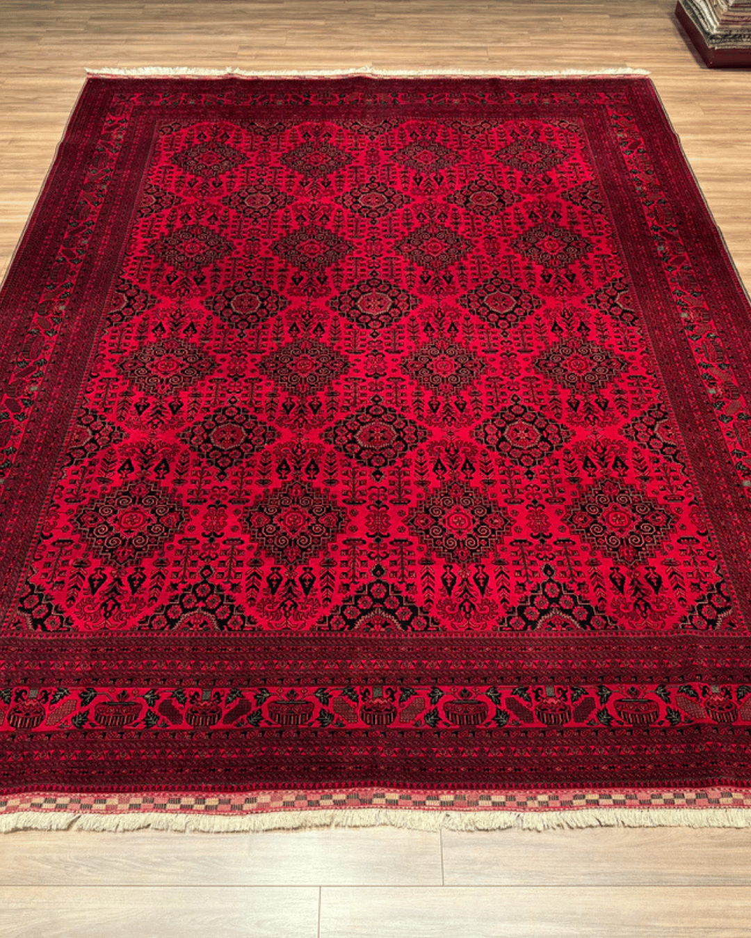 Handwoven Afghan Style Wool Rug 9' 6" x 12' 5"