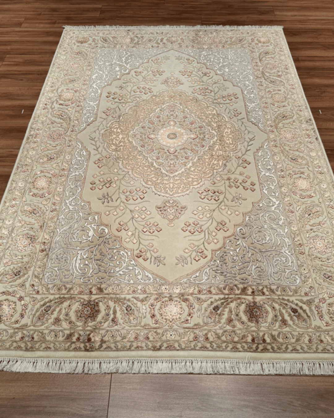 Tapis en laine style afghan 55 x 146 cm
