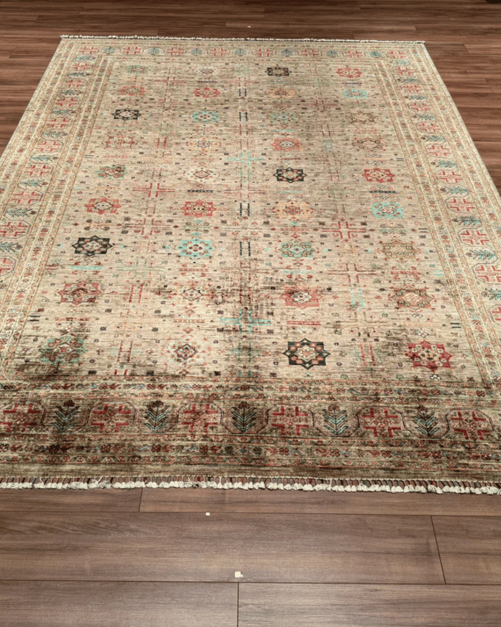 Veziri Hand-Knotted Wool Rug 8' 1" x 11'