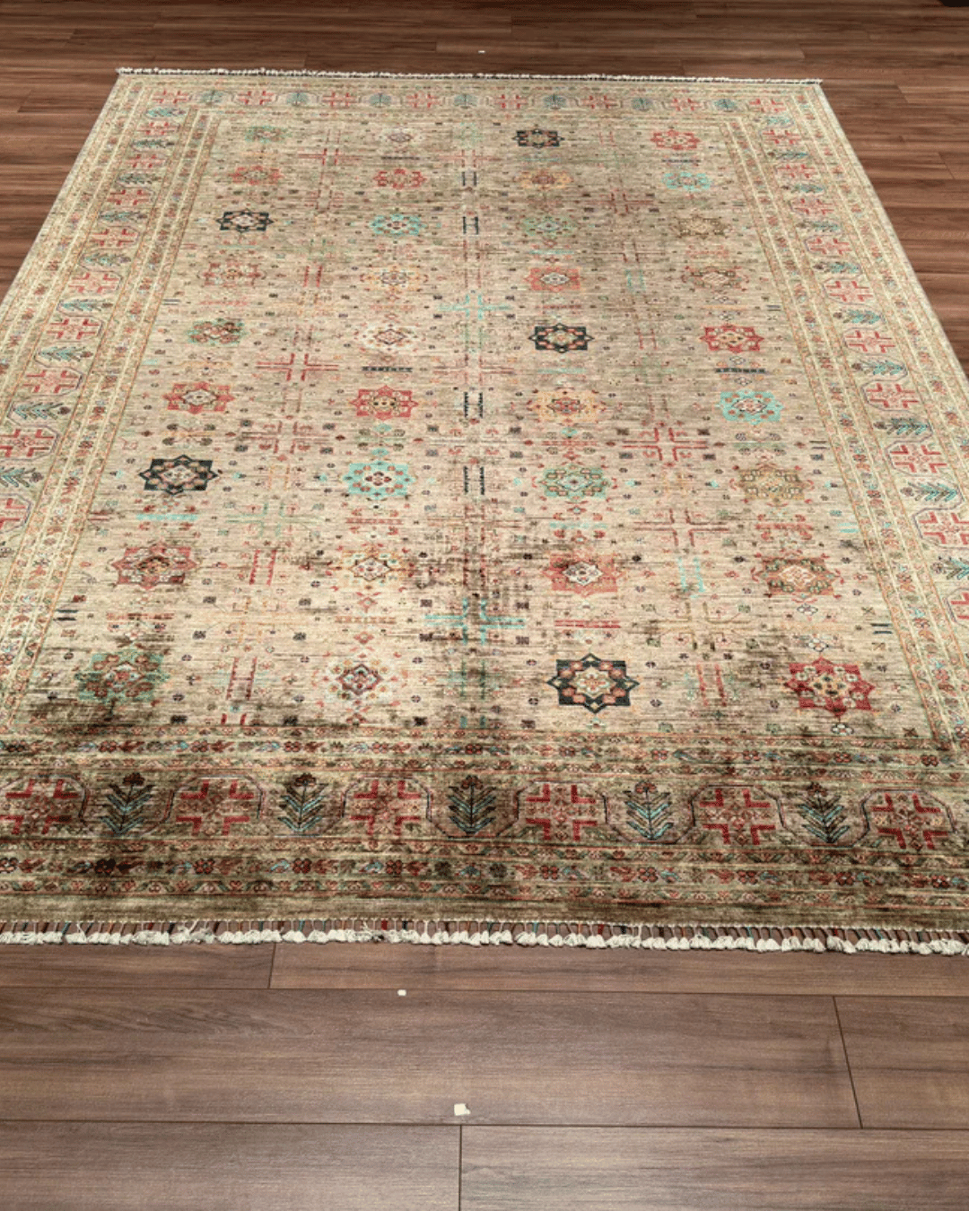 Veziri Hand-Knotted Wool Rug 8' 1" x 11'