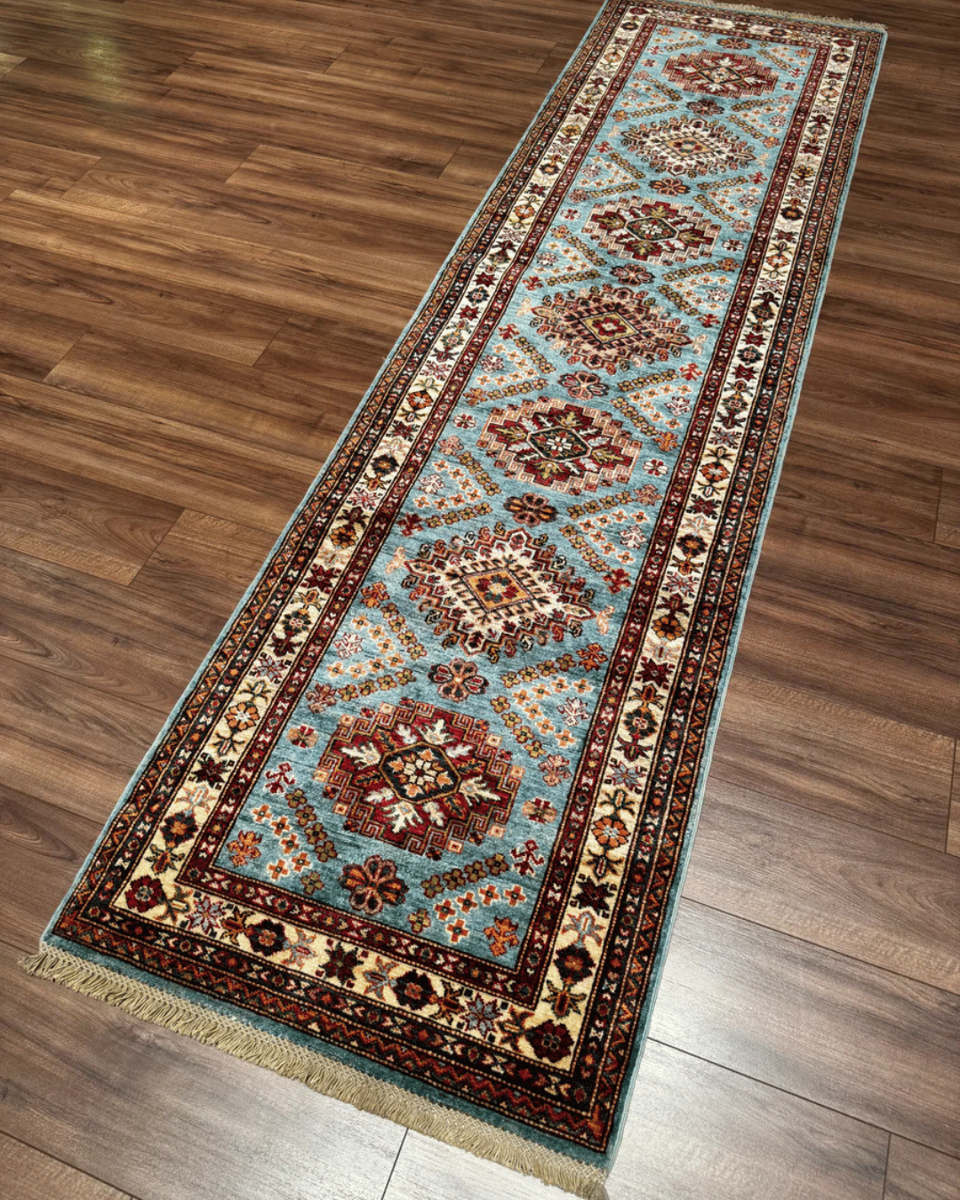 Shirvan Hand-Knotted Wool Runner 2' 7" x 9' 9"
