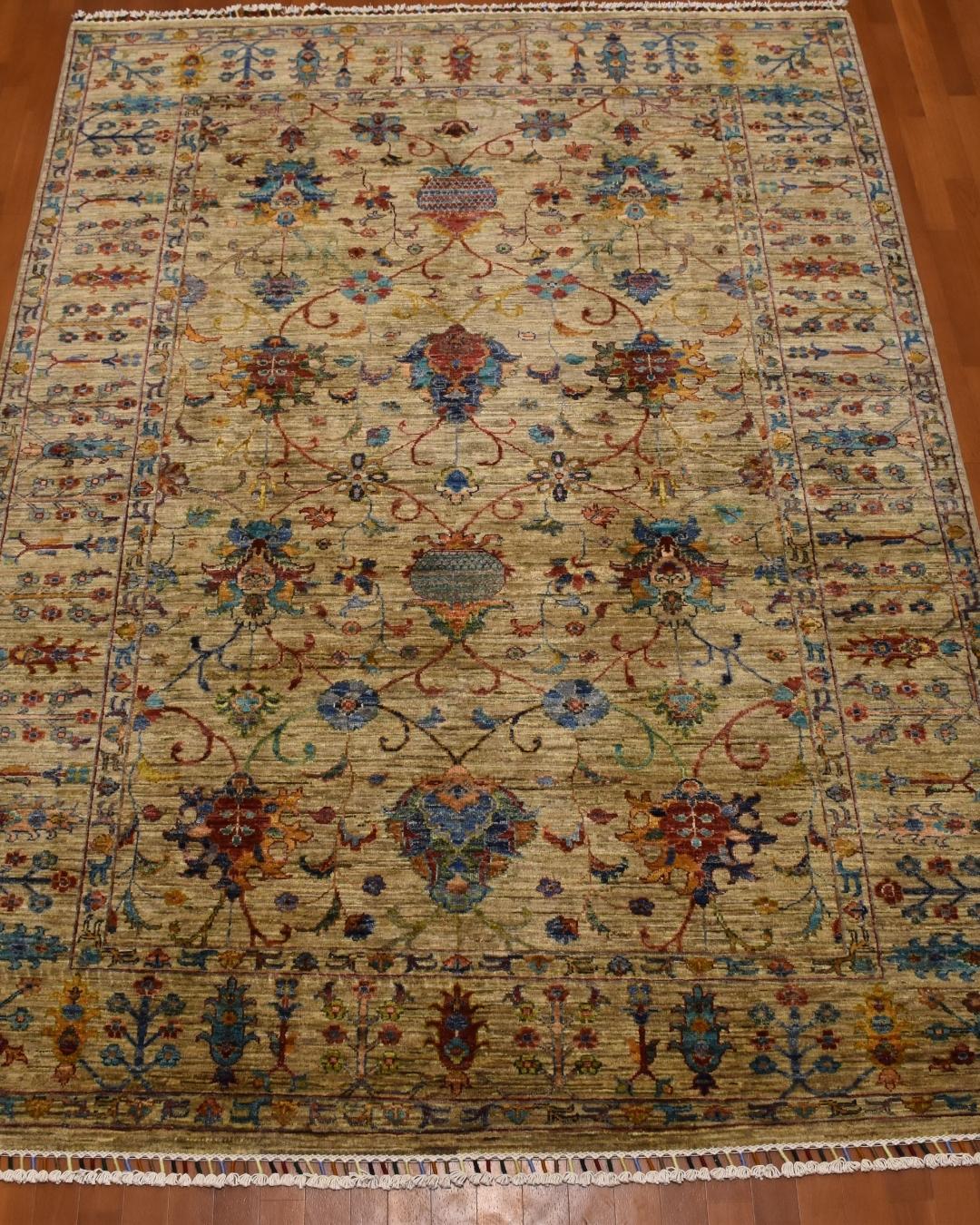 Sultani Hand-Knotted Wool Rug 5' 7" x 7' 9"