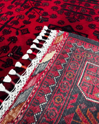 Handwoven Afghan Style Wool Rug 3' 2" x 4' 9"