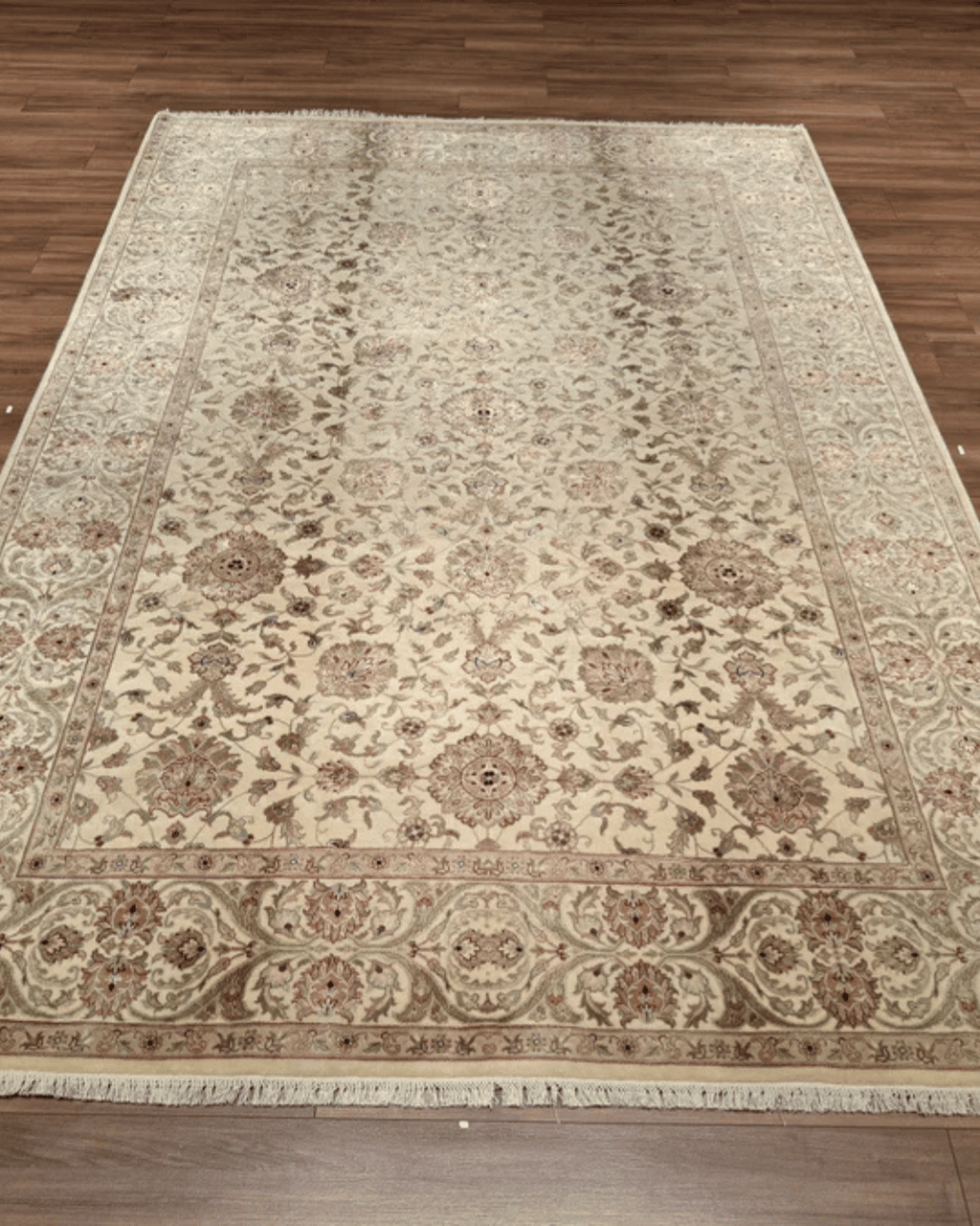 Ottoman Elegance Hand-Knotted Wool Rug 6' 7" x 9' 9"