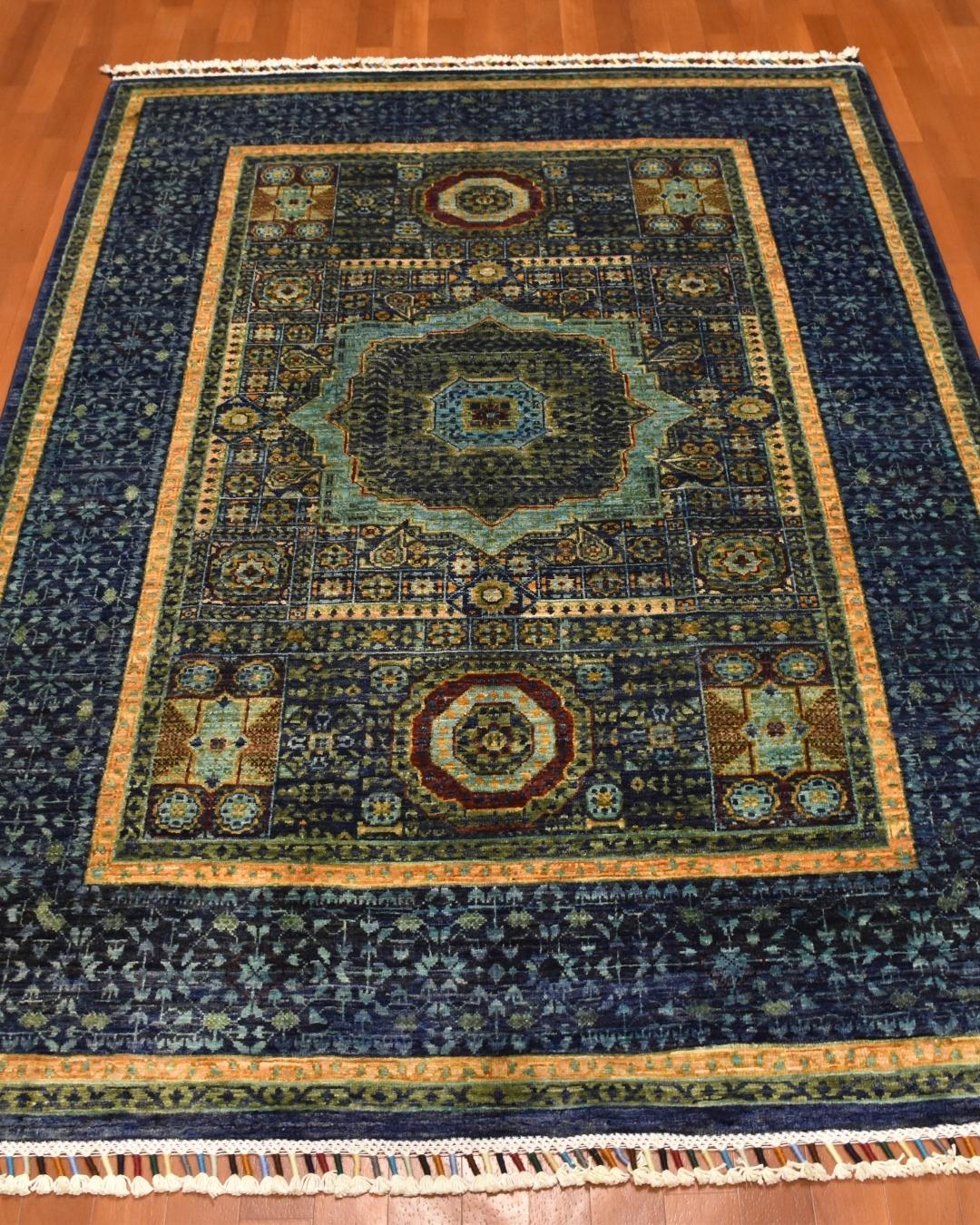 Mamluk Hand-Knotted Wool Rug 4' 2" x 6'