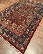 Pazyrk Hand-Knotted Wool Rug 6' 7" x 10'