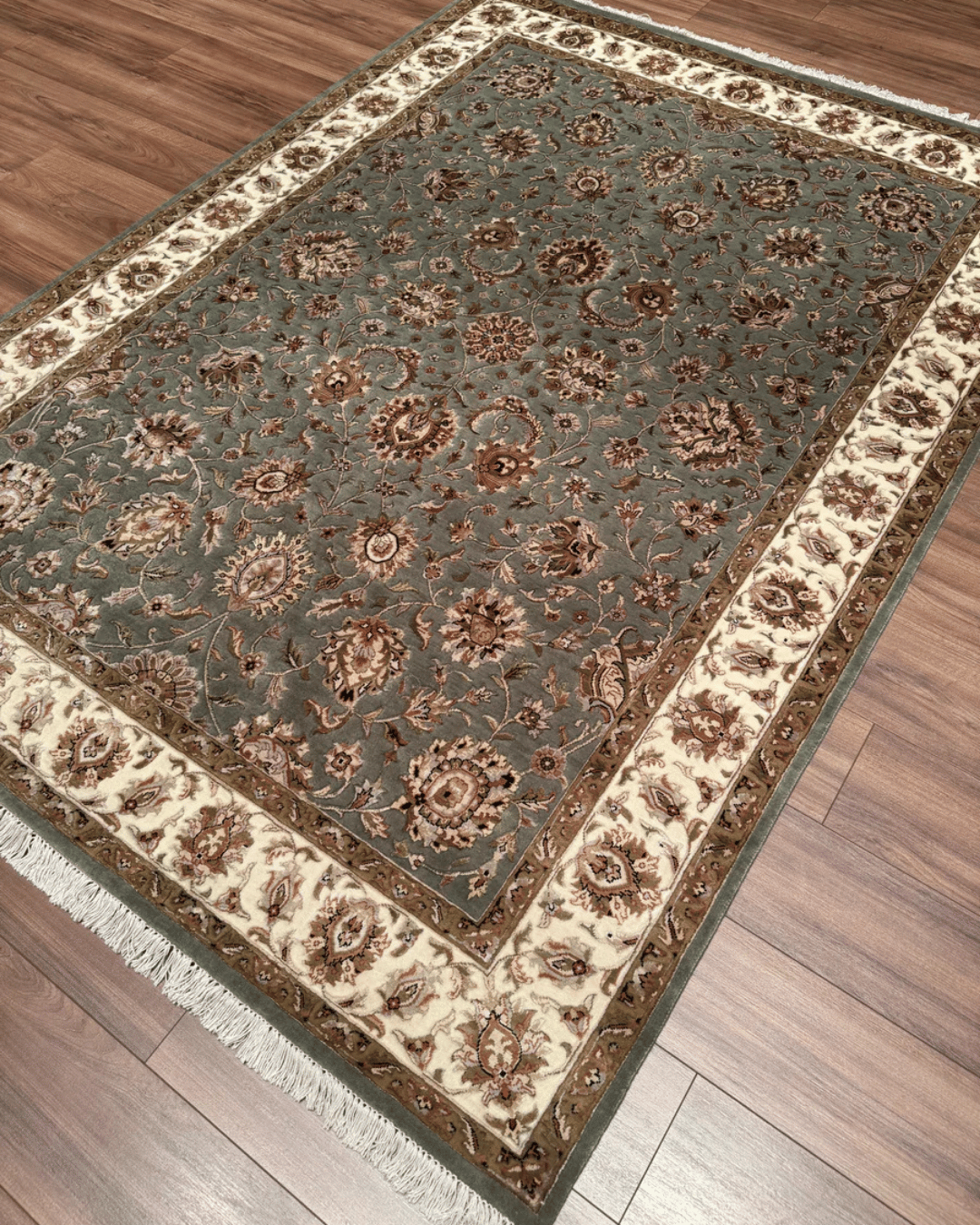 Ottoman Elegance Hand-Knotted Wool Rug 6' x 8' 1"