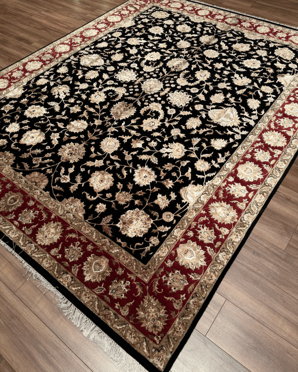 Ottoman Elegance Hand-Knotted Wool Rug 8' x 10' 2"