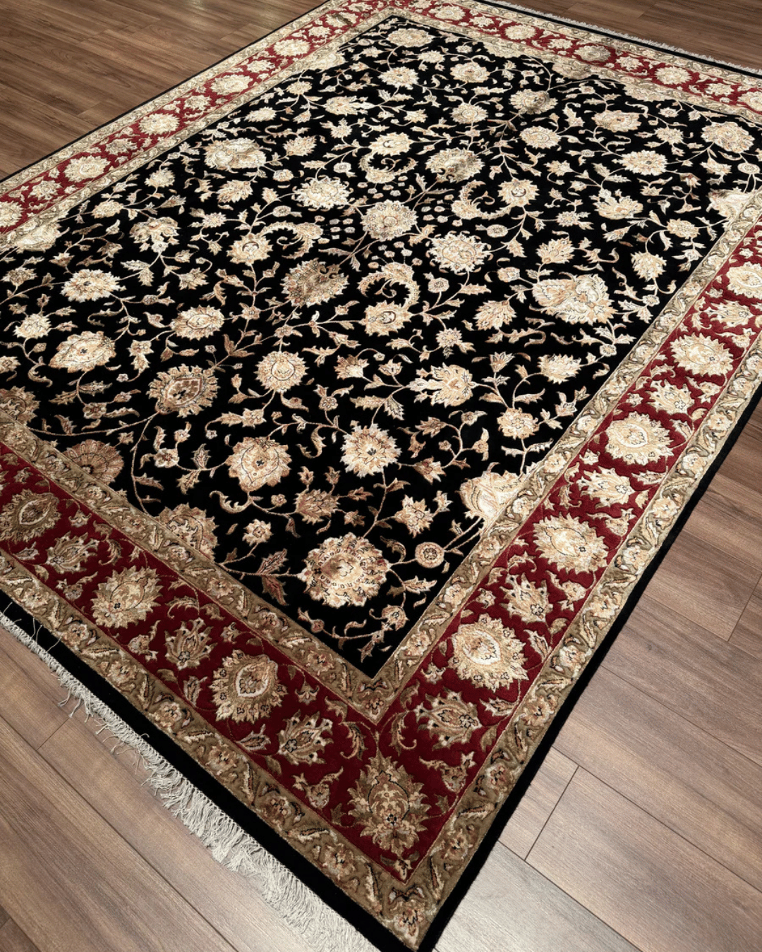 Ottoman Elegance Hand-Knotted Wool Rug 8' x 10' 2"