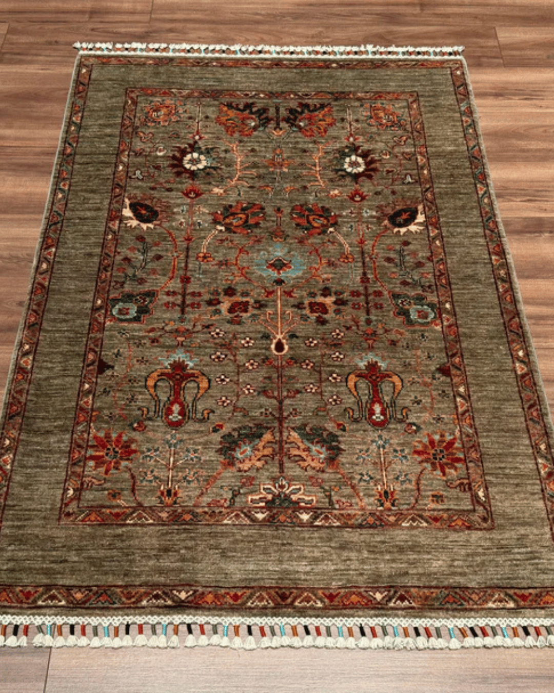 Sultani Hand-Knotted Wool Rug 3' 4" x 5' 2"