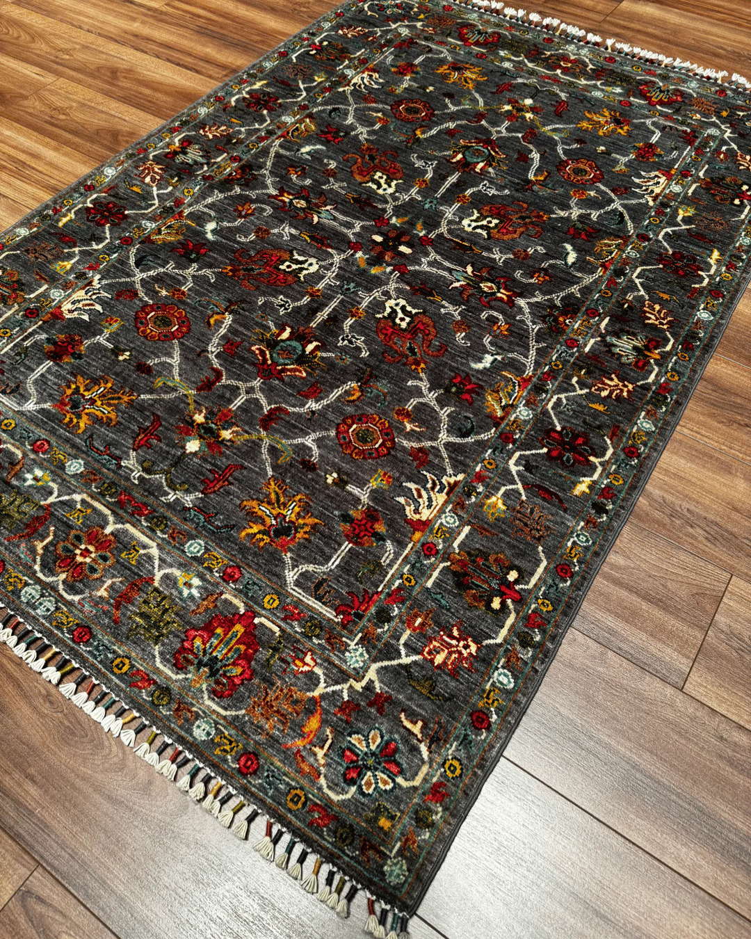 Sultani Hand-Knotted Wool Rug 4' x 6'