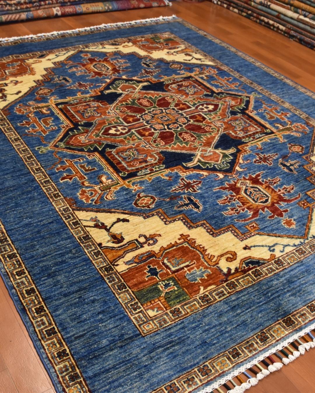Sultani Hand-Knotted Wool Rug 5' 1" x 6' 3"
