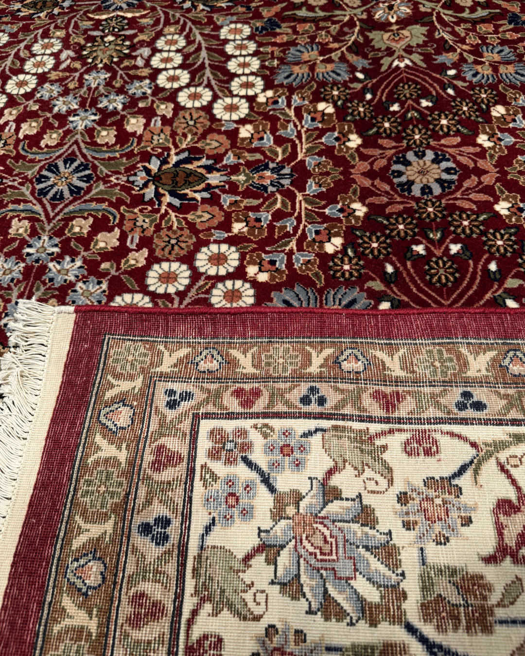 Hereke Hand-Knotted Wool Rug 6' 5" x 9' 5"
