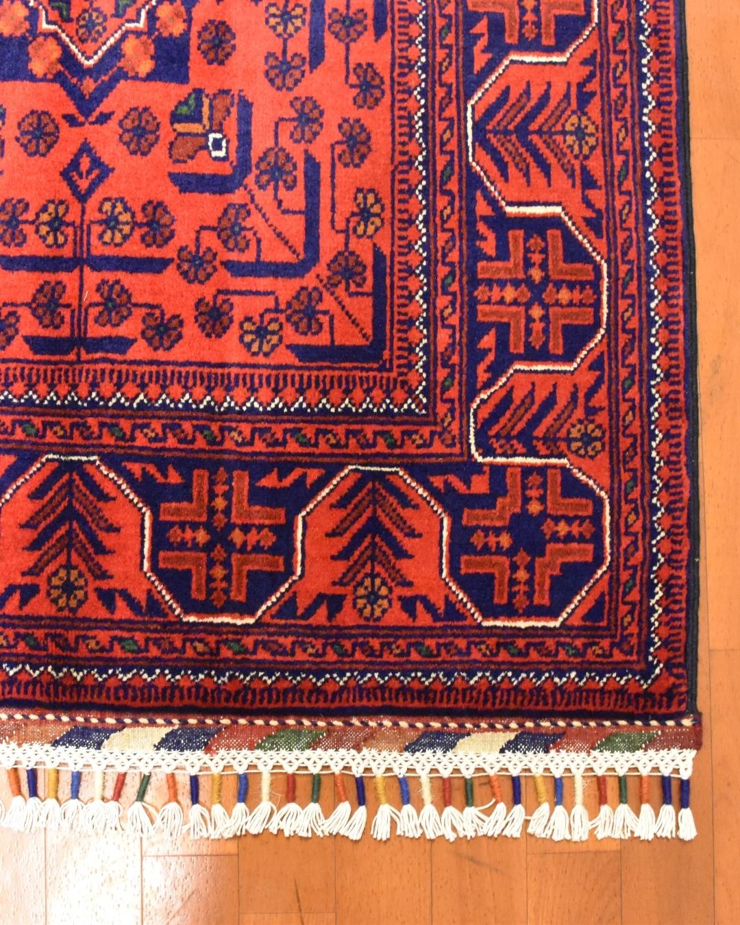 Afghan Hamyap Style Hand-Knotted Wool Rug 4' x 6' 4"