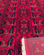 Handwoven Afghan Style Wool Runner 2.67x6.50 ft