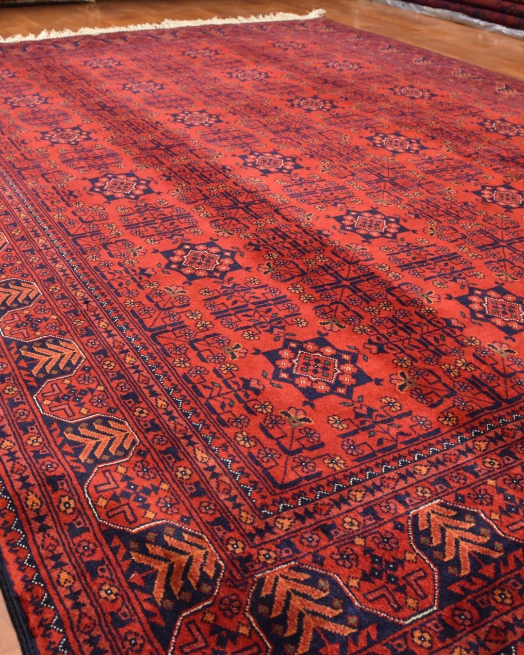 Afghan Bilcik Style Hand-Knotted Wool Rug 5' 5" x 7' 6"