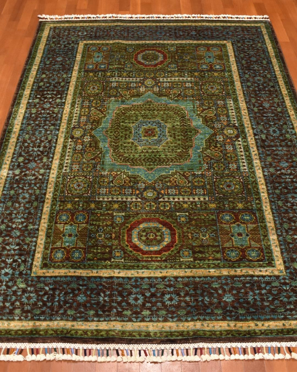 Mamluk Hand-Knotted Wool Rug 4' 2" x 6' 1"