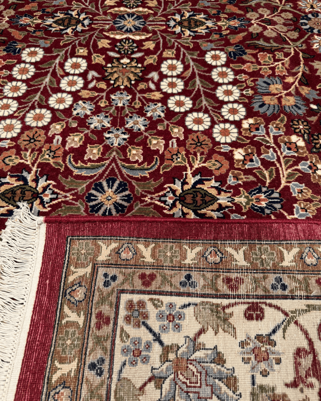 Hereke Hand-Knotted Wool Rug 6' 4" x 9' 7"