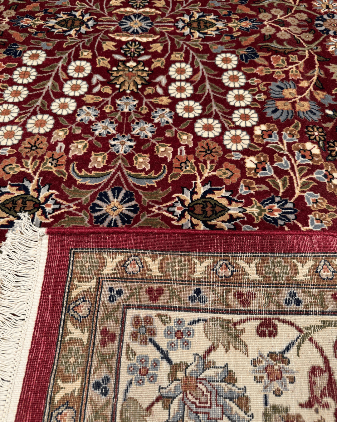 Hereke Hand-Knotted Wool Rug 6' 4" x 9' 7"