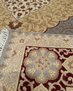 Tapis en laine style afghan 55 x 146 cm